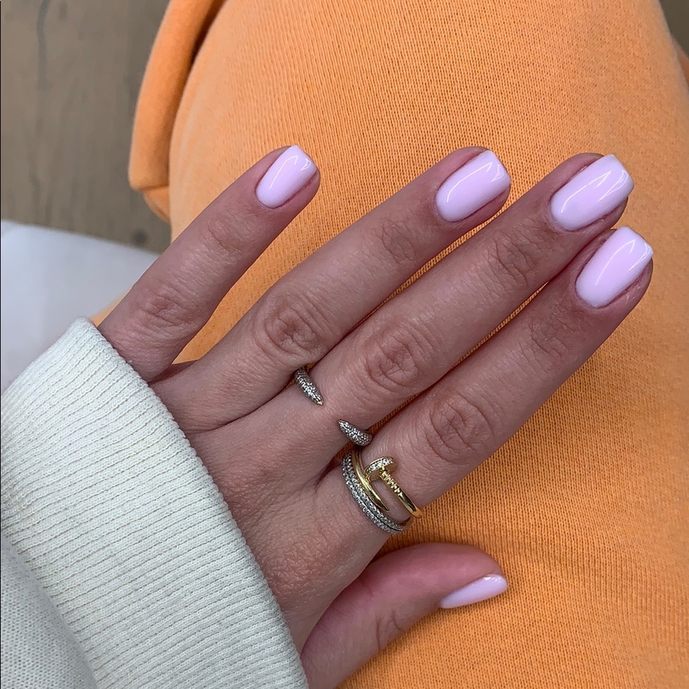 Thin Diamond Ring - Two Pieces Stacked - image 2